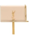 Saint Laurent Small Kate Monogram Shoulder Bag In Neutrals