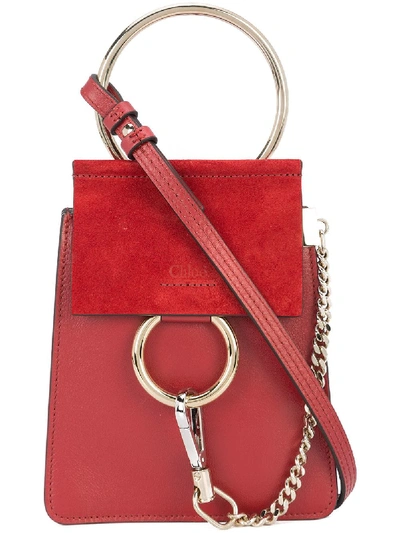 Chloé Small Faye Bracelet Bag In Red