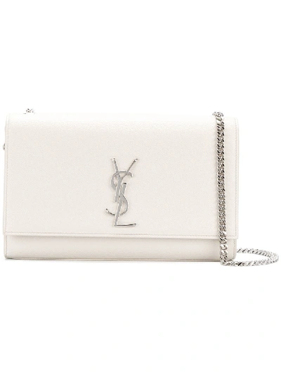 Saint Laurent Large Kate Satchel - White In White