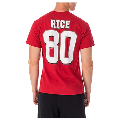 Majestic Men's San Francisco 49ers Nfl Jerry Rice Name And Number T-shirt, Red