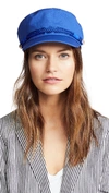 Hat Attack Emmy Newsboy Cap In Cobalt