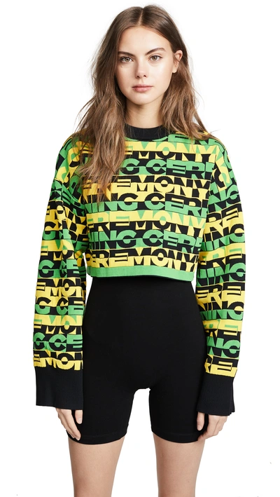 Opening Ceremony Racer Logo Cropped Crewneck In 3407 Green