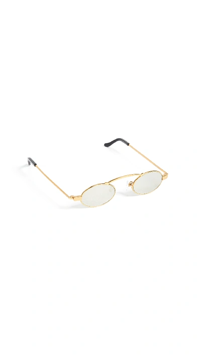 Roberi & Fraud Doris 2.0 Sunglasses In Yellow Gold/mirror