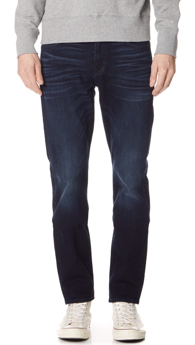 7 For All Mankind Straight Luxe Perfect Fit Jeans In North Pacific