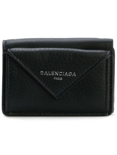 Balenciaga Papier Mini Wallet In Black