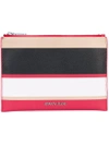 Armani Jeans Striped Wallet In Purple