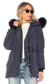 Mackage Katryn Hip-length Down Jacket W/ Fur Trim In Black