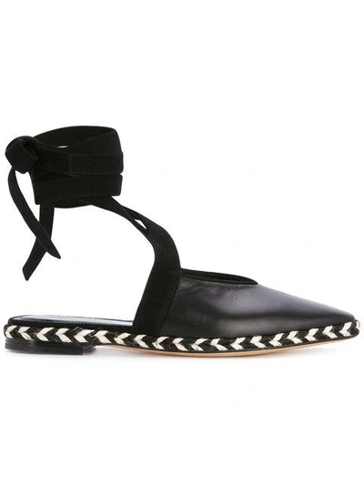 Jw Anderson Wrap Around Mules In Black