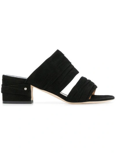 Laurence Dacade Ruched Strap Sandals In Black