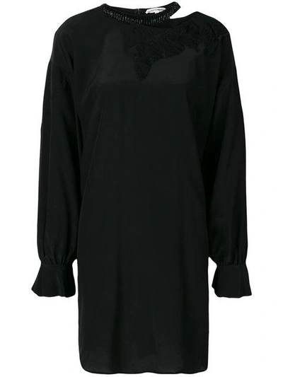 Giacobino Embellished Neck Oversized Dress In Black