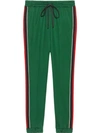 Gucci Technical Jersey Jogging Trousers In Green