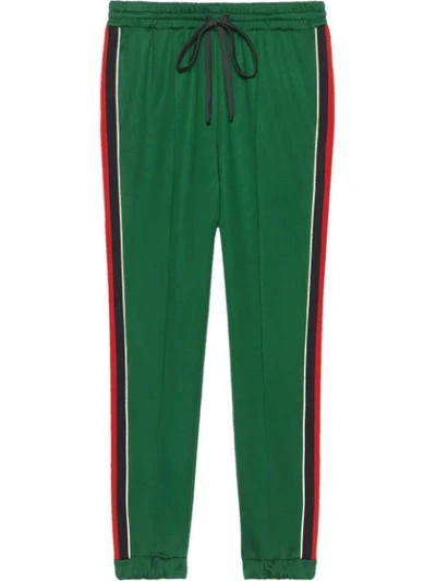 Gucci Technical Jersey Jogging Trousers In Green