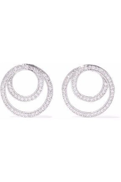 Kenneth Jay Lane Woman Silver-tone Crystal Earrings Silver