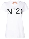 N°21 Printed Logo T-shirt In White