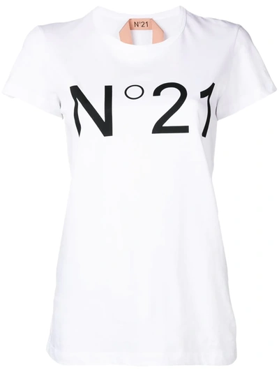 N°21 Printed Logo T-shirt In White