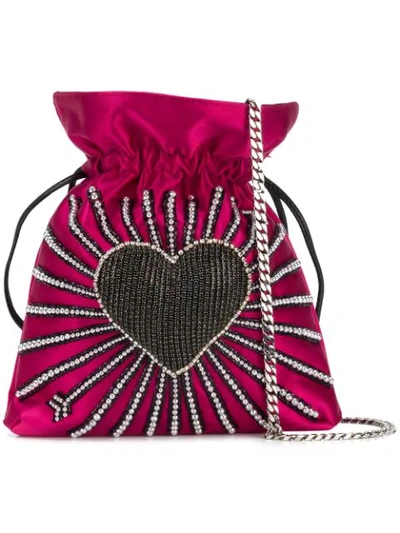 Les Petits Joueurs Trilly Heart Cupid Bag In Pink