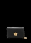 Versace Medusa Head Evening Clutch Bag In Black