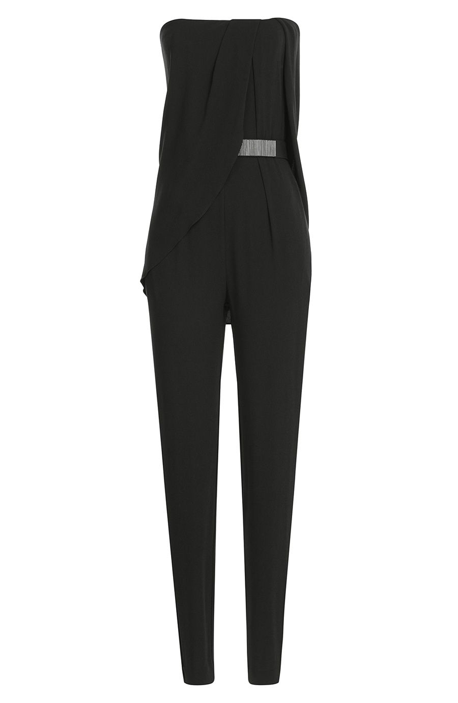 Halston Heritage Crepe Jumpsuit In Black | ModeSens