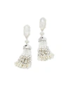 Kendra Scott Dove Tassel Drop Earrings In Ivory Mop/ Silver