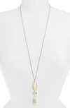 Kendra Scott Eva Adjustable Tassel Pendant Necklace, 32" In Ivory Mop/ Silver