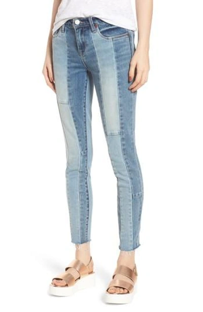 Blanknyc The Reade Patchwork Crop Skinny Jeans In Midtown Madness