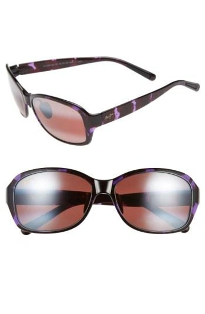 Maui Jim Koki Beach 56mm Polarizedplus2 Sunglasses - Purple Tortoise/ Maui Rose