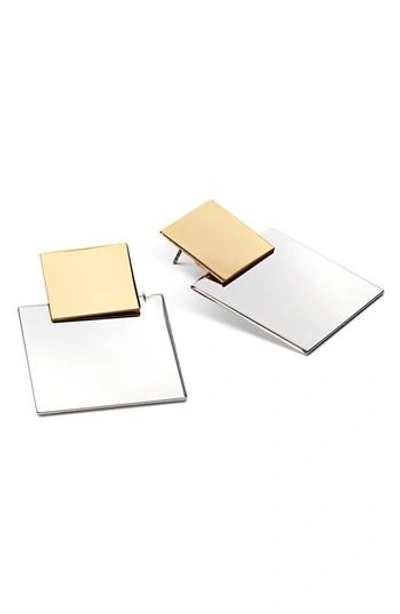 Jenny Bird Viceroy Square Earrings In Two-tone
