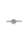 Monica Vinader Siren Small Stacking Ring (online Trunk Show) In Rose Gold/ Kyanite