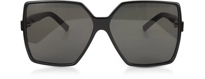 Saint Laurent Designer Sunglasses Sl 232 Betty Oversize Acetate Women's Sunglasses In Noir-gris