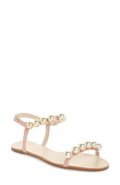 Schutz Hebe Ankle Strap Sandal In Poppy Rose Leather