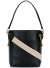 Chloé Roy Small Smooth Calf Leather Bucket Bag In Black