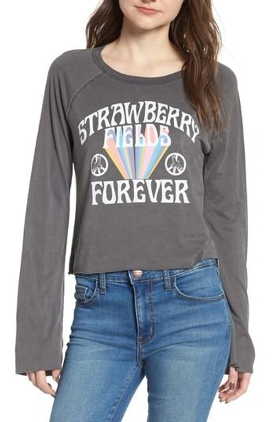 Junk Food Strawberry Fields Sweatshirt In Vintage Black