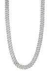 Adornia Pavé Cubic Zirconia 10mm Curb Chain Necklace In Silver