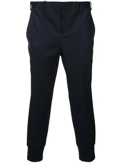 Neil Barrett Fitted Ankle Trousers - Blue