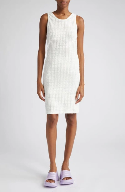Givenchy 4g Logo Jacquard Knit Dress In White