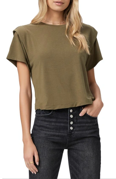 Paige Frilled Linnea T-shirt In Army