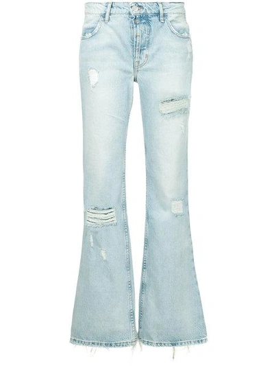 Adaptation Distressed Denim Trousers In Blue Grind