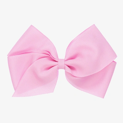 Peach Ribbons Kids' Girls Pink Bow Hair Clip (12cm)