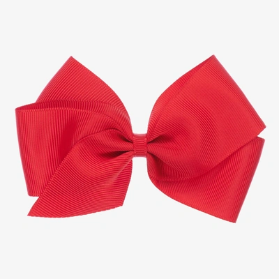 Peach Ribbons Kids' Girls Red Bow Hair Clip (12cm)