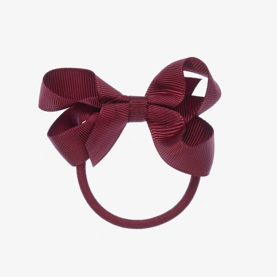 Peach Ribbons Kids' Girls Red Bow Hair Elastic (7cm)