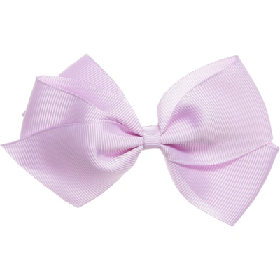 Peach Ribbons Kids' Girls Lilac Bow Hair Clip (12cm) In Purple