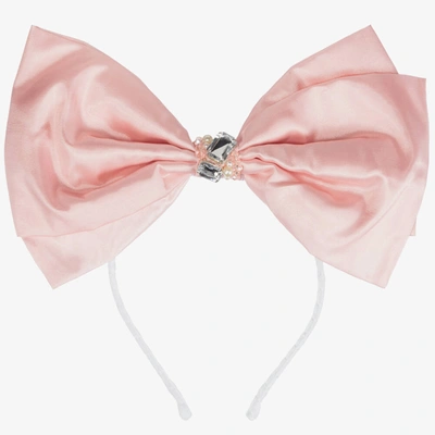 Sienna Likes To Party Kids'  Girls Pink Bow Hairband