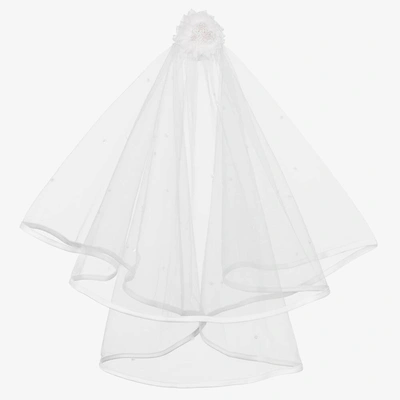 Sarah Louise Kids' Girls White Tulle Communion Veil