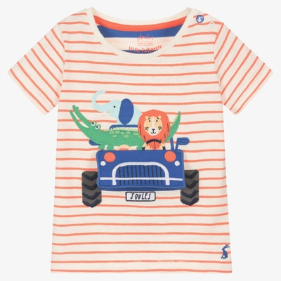 Joules Boys Orange & Ivory Animal Truck T-shirt