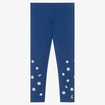 Joules Girls Cobalt Blue Cotton Leggings