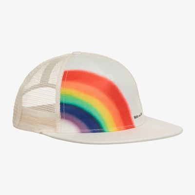 Molo Kids' Boys Ivory Rainbow Baseball Cap In Neutrals