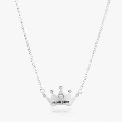 Treat Republic Kids' Girls Personalised Silver Plated Princess Necklace