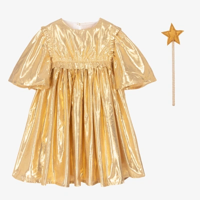Meri Meri Kids' Girls Gold Angel & Wand Costume