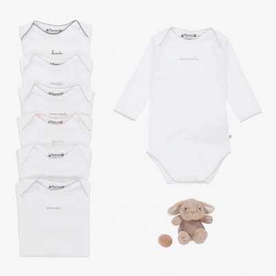 Bonpoint Ivory Bodyvests & Soft Toy Gift Set