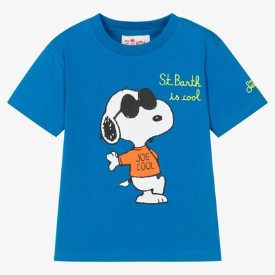 Mc2 Saint Barth Babies'  Boys Blue Peanuts T-shirt